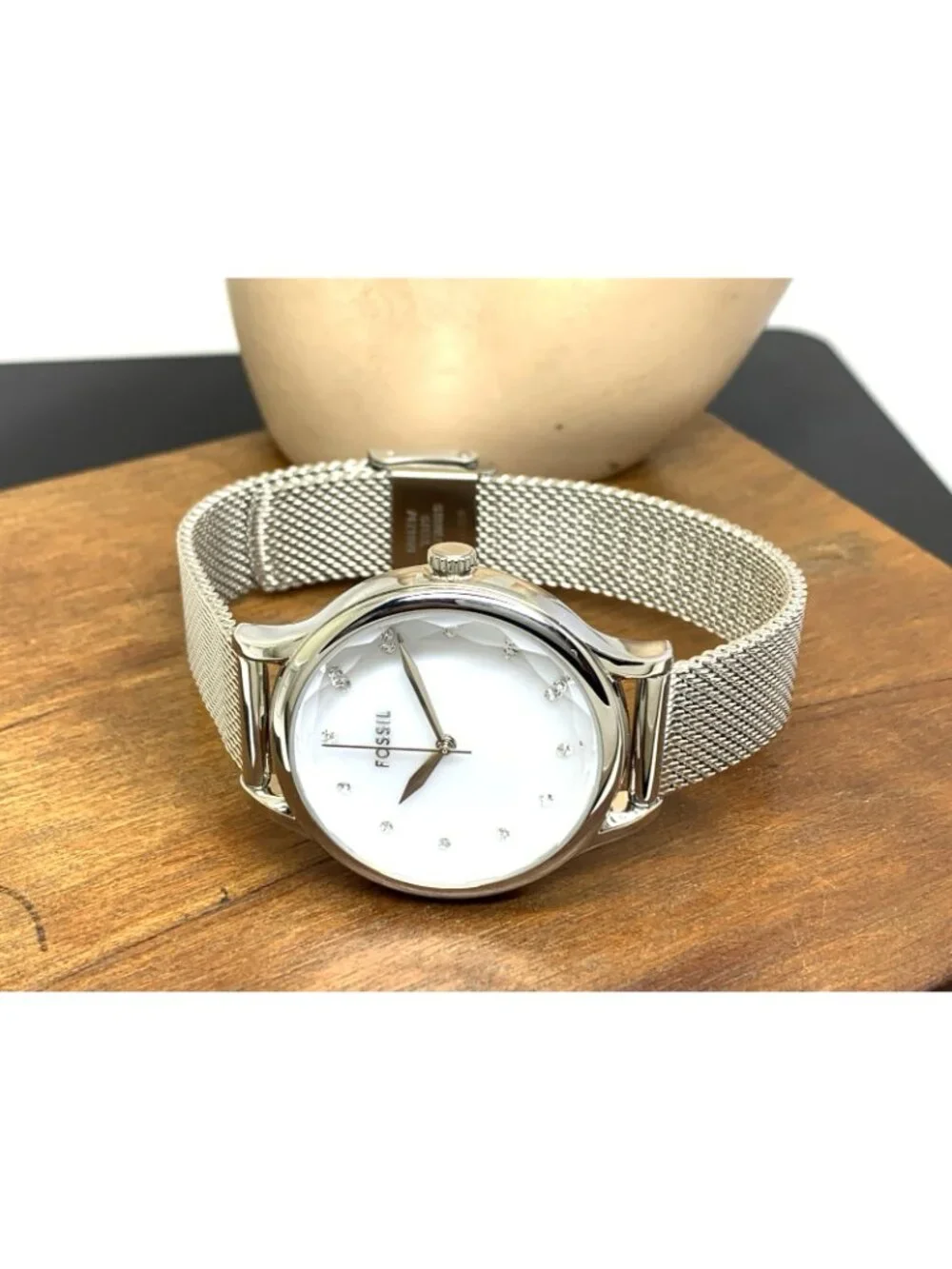 Fossil Women's Watch BQ3390 Quartz Mother of Pearl Dial Stainless Steel 34mm